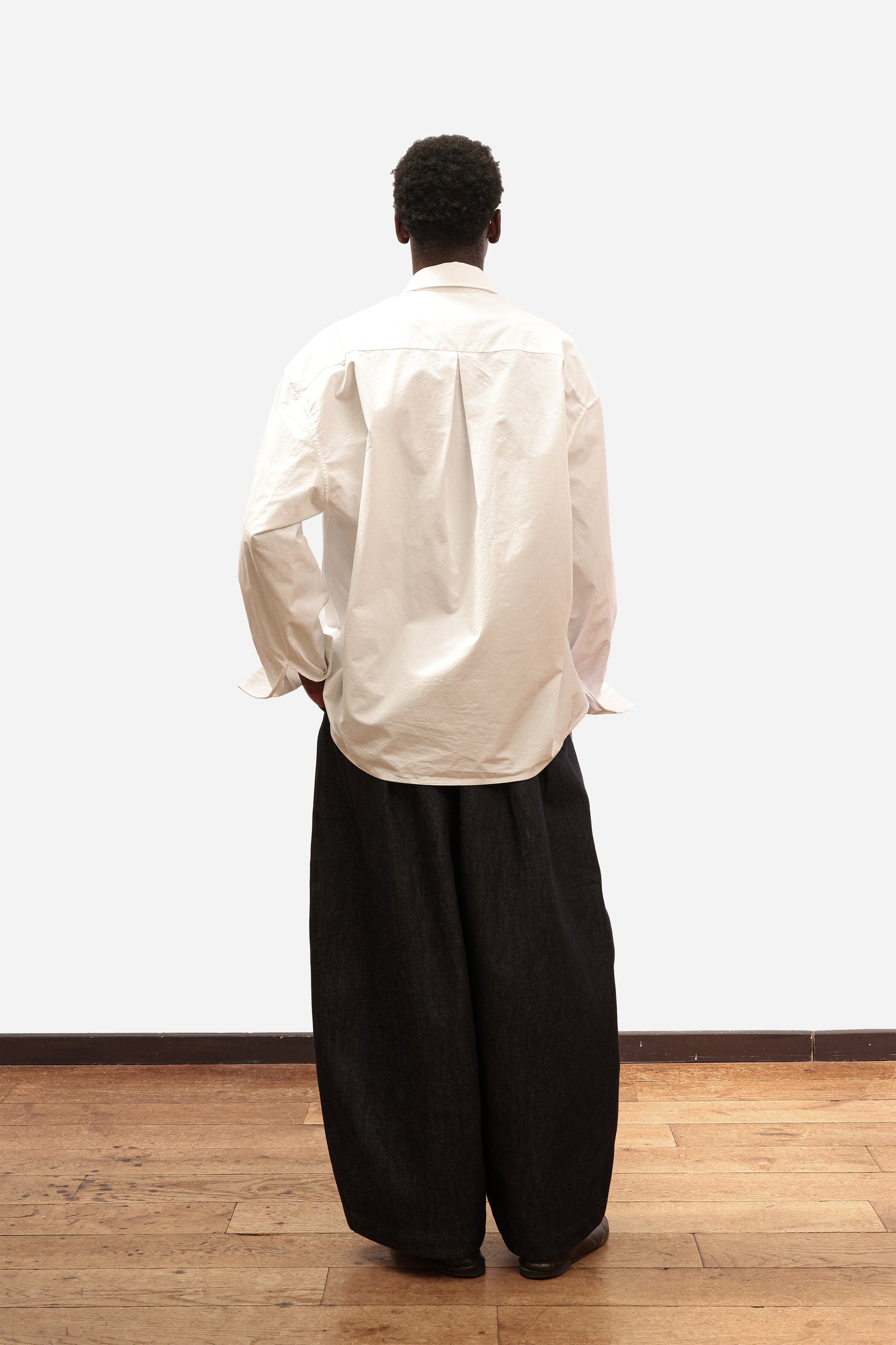 REMOVABLE COLLAR SHIRT | White poplin
