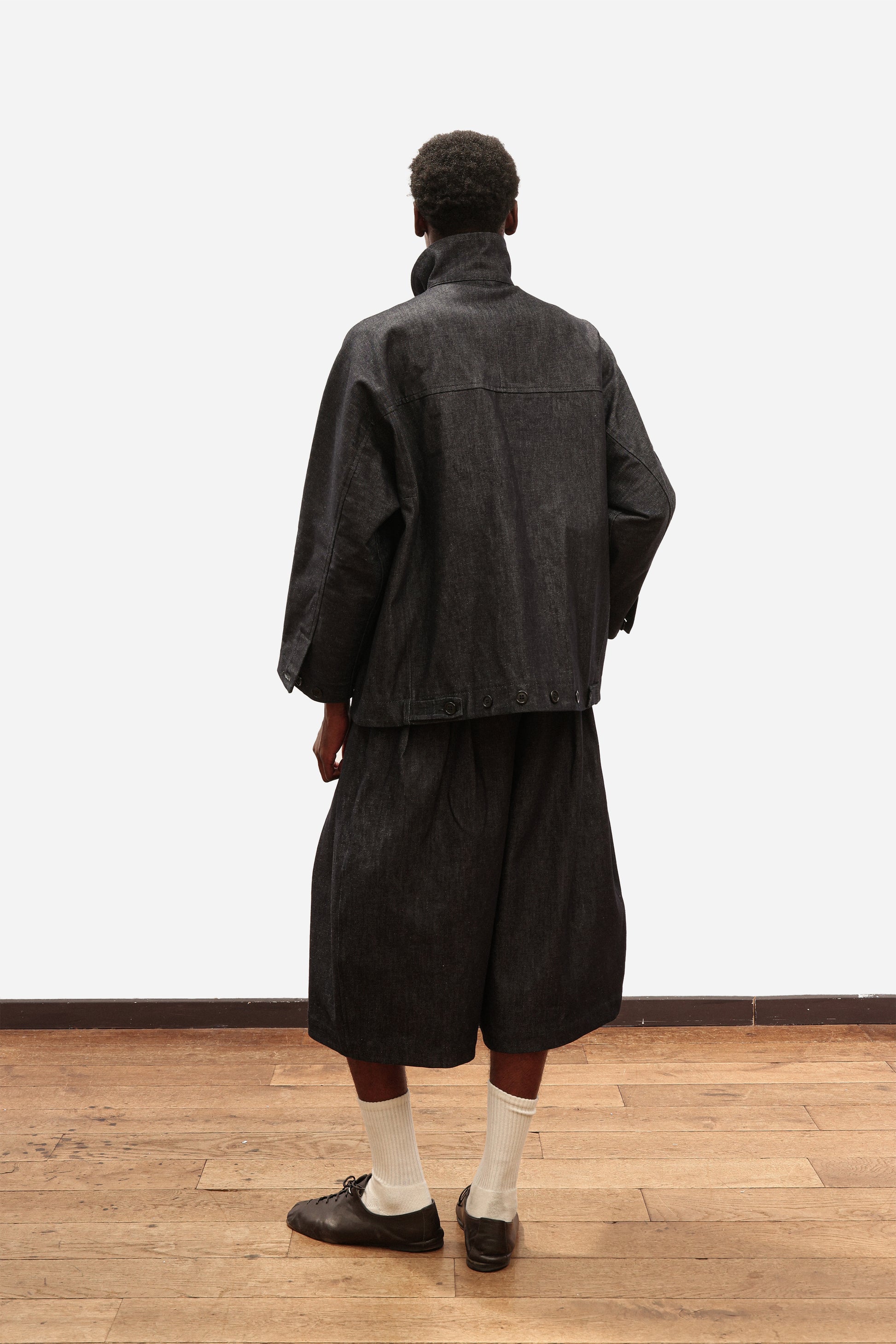 MULTIPLE POCKET JACKET | Blue denim