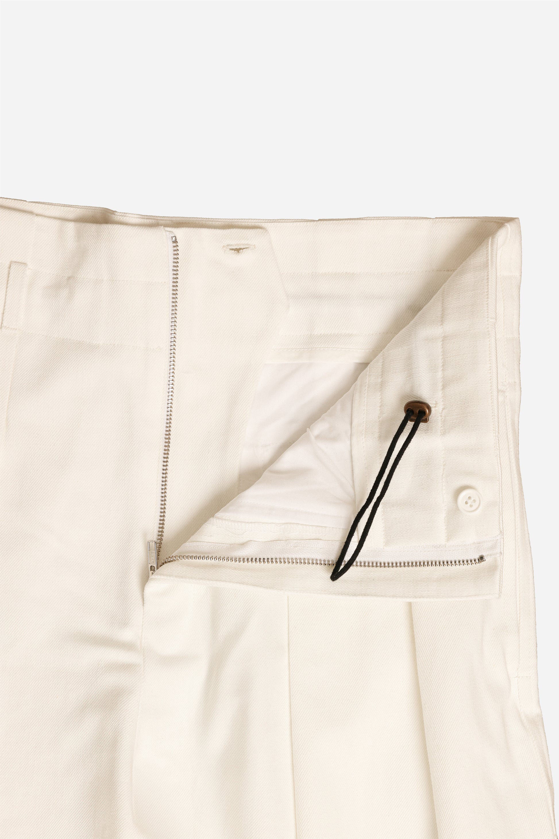 SUSPENDER PANTS | White cotton