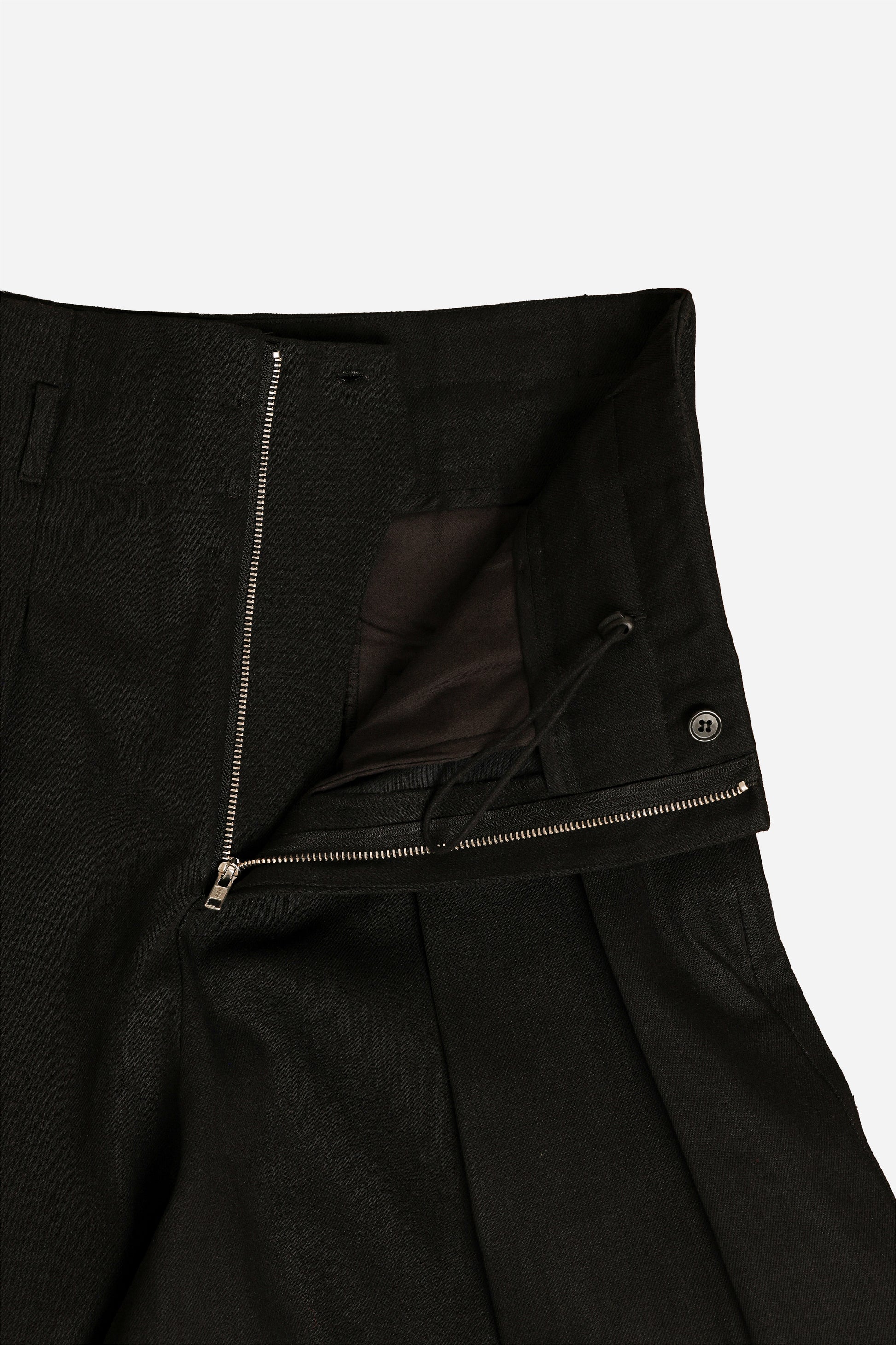 SUSPENDER PANTS | Black cotton